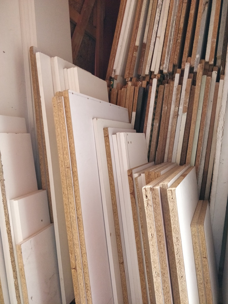 Panneau aggloméré chutes