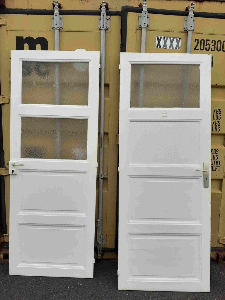 Ouvrant de porte bois vitré tirant droit