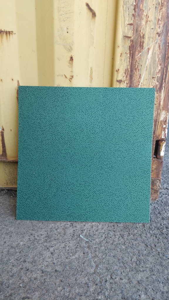 Dalle plombante de moquette vert turquoise trais lisse