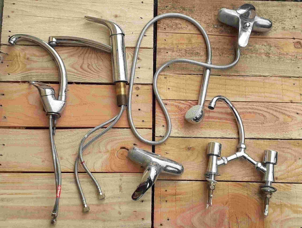 Evier résine double vasque avec égouttoir (sans robinetterie) gris