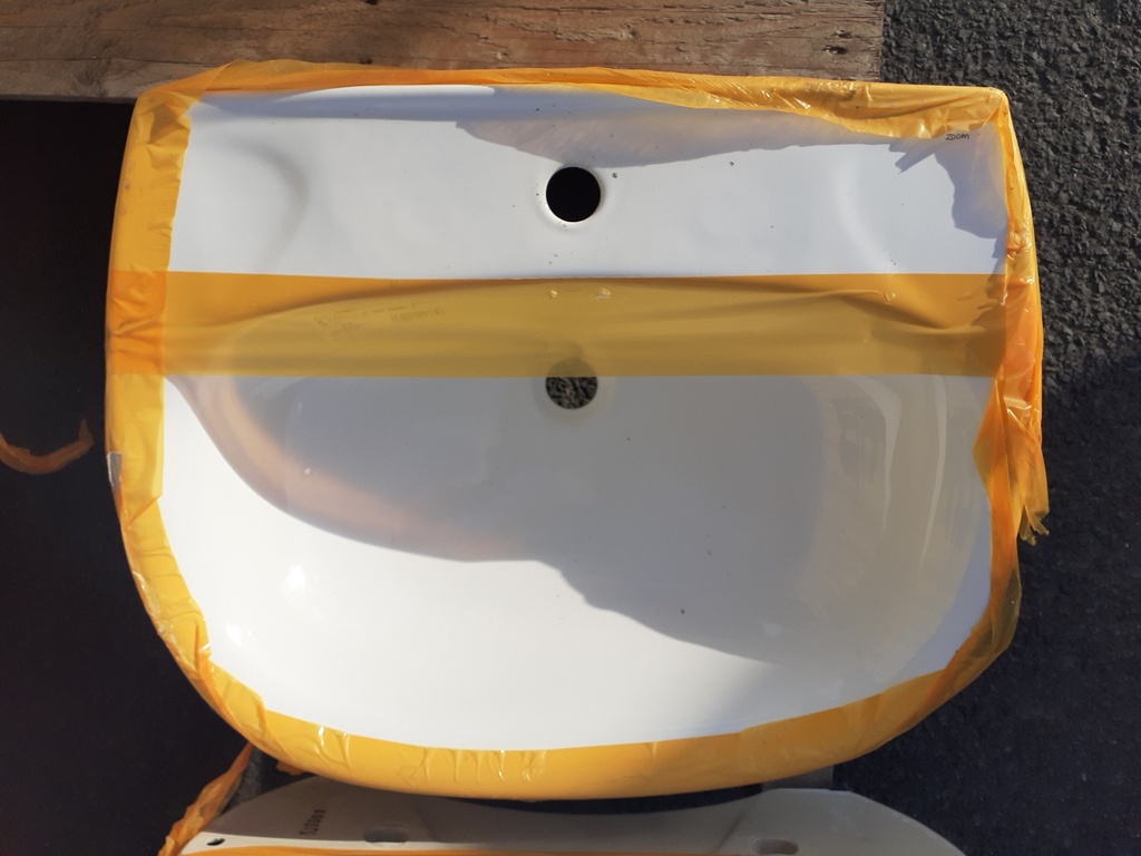 Lavabo céramique blanc neuf POLO, ZOOM, sans robinetterie