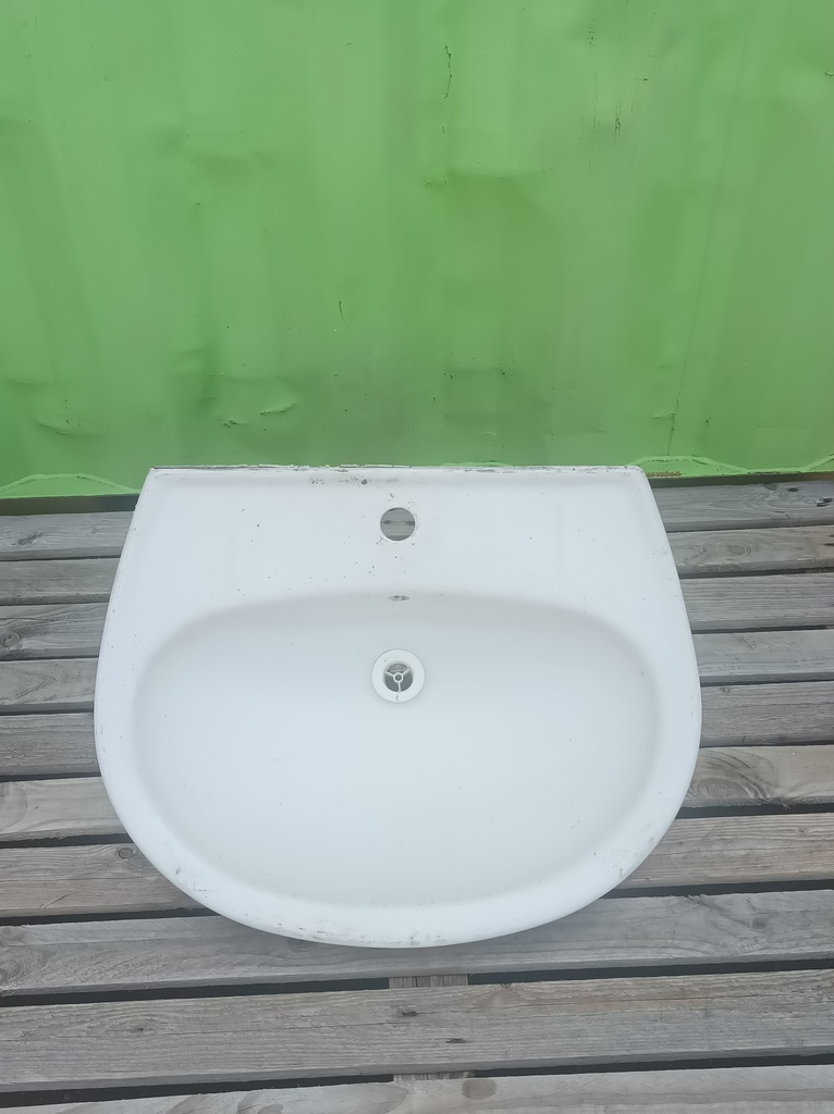 Lavabo céramique blanc sans robinetterie