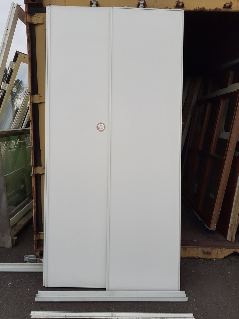 Ensemble portes placard 2 vantaux avec rail