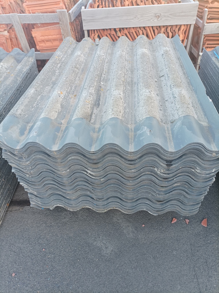 Plaque fibres-ciment ondulée NT - 6 ondes - 1,58x1,095 m