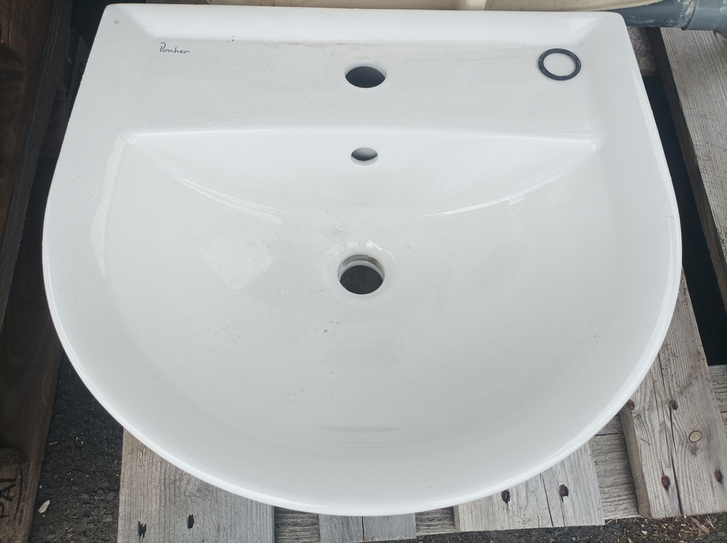 Lavabo céramique sans robinetterie