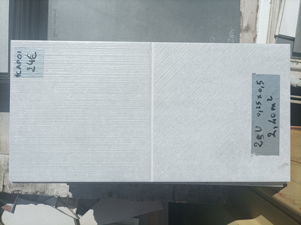 Lot 2,40m² carrelage 0,25x0,5 
