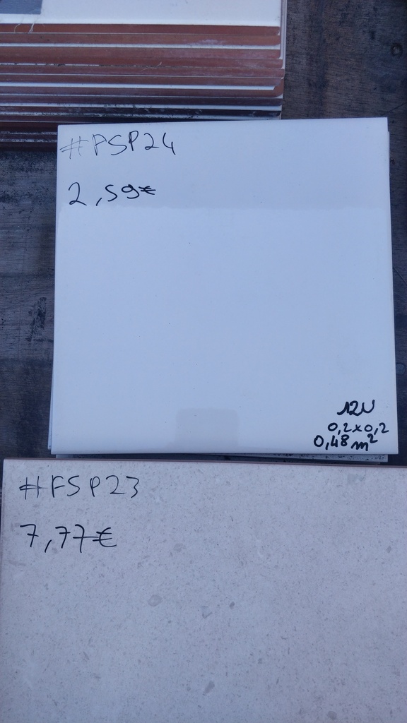 Lot 0,48m² faïence 0,20x0,20