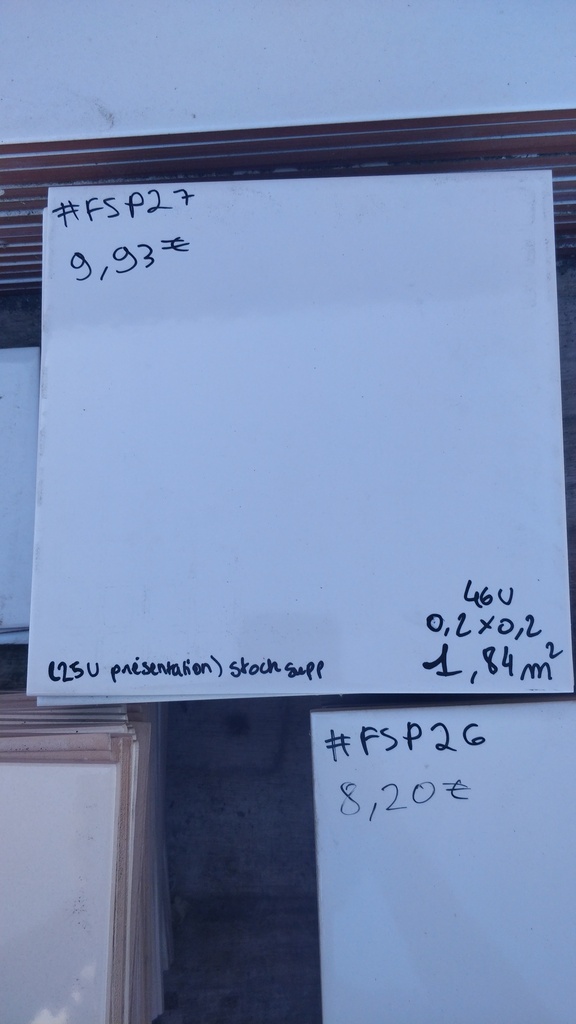 Lot 1,84m² faïence 0,2x0,2