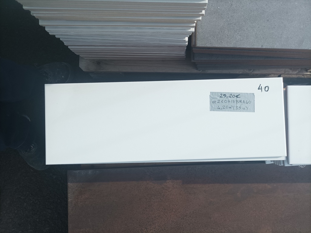 Lot 4.2m² faïence 60x20cm (ép 10mm)