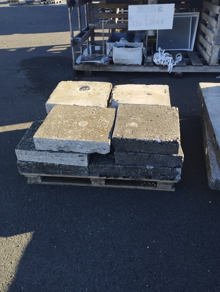 Dalle/pavé béton armé L45 x l50 x h10