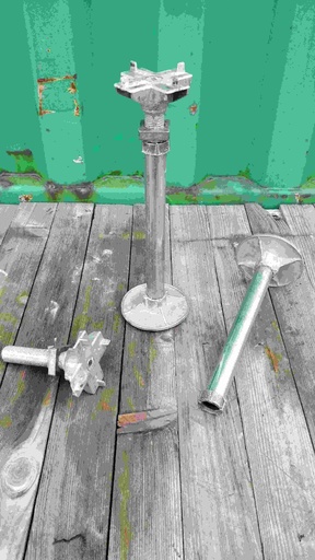 [#1341] Pied verin plancher technique tête et embase