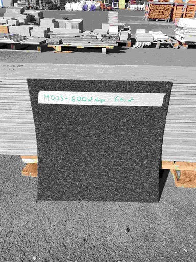 [#M003] Dalle plombante de moquette grise foncée moutonnée