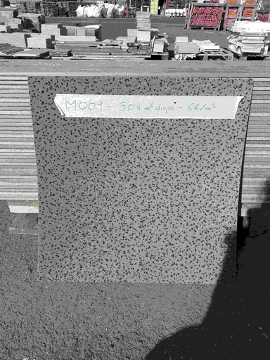 [#M001] Dalle plombante de moquette grise mouchetée lisse