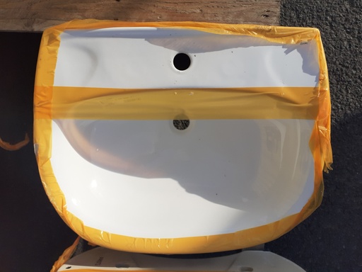 [#266] Lavabo céramique blanc neuf POLO, ZOOM, sans robinetterie
