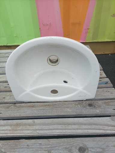 [#994 (#453)] Lavabo céramique blanc sans robinetterie